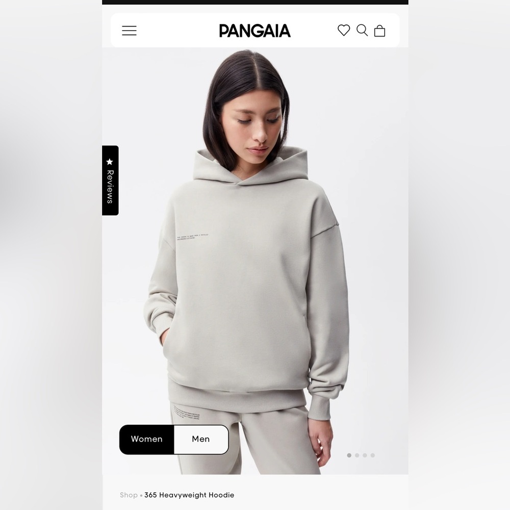 Pangaia Hoodie+ T-Shirt+ Pants set, color stone, size XS-S (oversized)